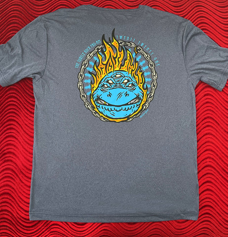 Dri-Fit Shirt - MYSTIC TURTLE - Heather Blue - Turtle Rock
