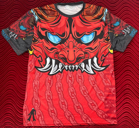 JERSEY - Wall To Wall Full Color - RED ONI DISC GOLF JERSEY